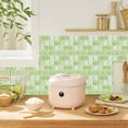 thumbnail image 5 of Yeetfub 10 Sheet Peel and Stick Backsplash Self Adhesive Tile Sticker Marble 3D Stick on Tiles Backsplash for Kitchen Peel and Stick Tile for Bathroom Kitchen Camper Shower Furniture 4"x4" Green, 5 of 7