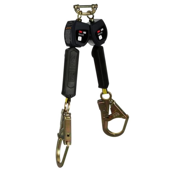 3M DBI-Sala 098-3100551 6 ft. Class 1 Nano-Lok Twin-Leg Self Retracting Lifeline with Web Steel Rebar Hook