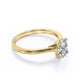thumbnail image 3 of JeenMata Encantador Anillo de Compromiso Solitario de Corte Ovalado de 1,3 Quilates con Garra en Baño de Oro Amarillo de 18 K sobre Plata, 3 of 5