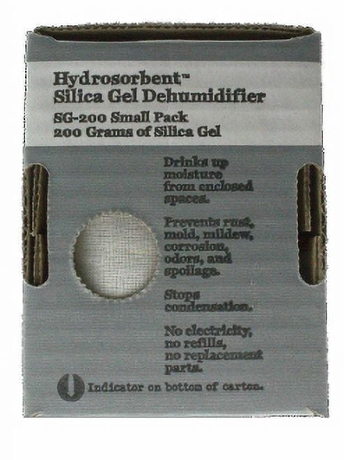 Hydrosorbent Silica Desiccant Dehumidifier 200 Gram Box