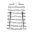 thumbnail image 7 of Holzkary Women's Casual Long Sleeve Striped Shirts Color Block/Solid Blouses Crewneck Sweatshirts Cute Loose Fit Pullovers Tops Women's Fashion Spring Summer Casual Long Sleeve Loose Shirt Top White L, 7 of 7