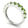 thumbnail image 2 of 1 ct Brilliant Round Cut Natural Peridot 18K White Gold Stackable Band SZ 10.25, 2 of 6