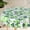 Clover, variant on St Patrick's Day Round Tablecloth - 60Inch Waterproof Green/White Shamrock Table Cloth Vinyl Wipe Clean Clover Table Cover for Dining Room, Kitchen, Indoor/Outdoor Party