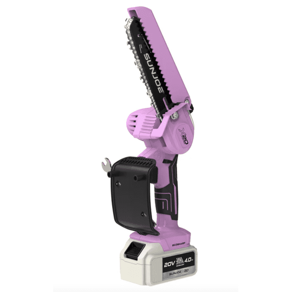Restored Sun Joe 20V Cordless X20 Handheld Pruning Saw | 6-inch | W/ 4.0-Ah Battery + Charger | Black (Refurbished)