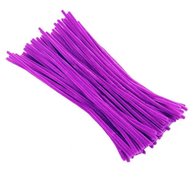 Limpiapipas Tallos artesanales de bricolaje | Surtido de colores de caramelo - Paquete de 100 | Alambre de chenilla de 6 mm x 12 pulgadas para proyectos de arte para niños, actividades STEM