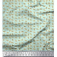 thumbnail image 1 of Soimoi Silk Fabric French Horn Musical Instrument Printed Craft Fabric by The Yard 42 Inch Wide, 1 of 3