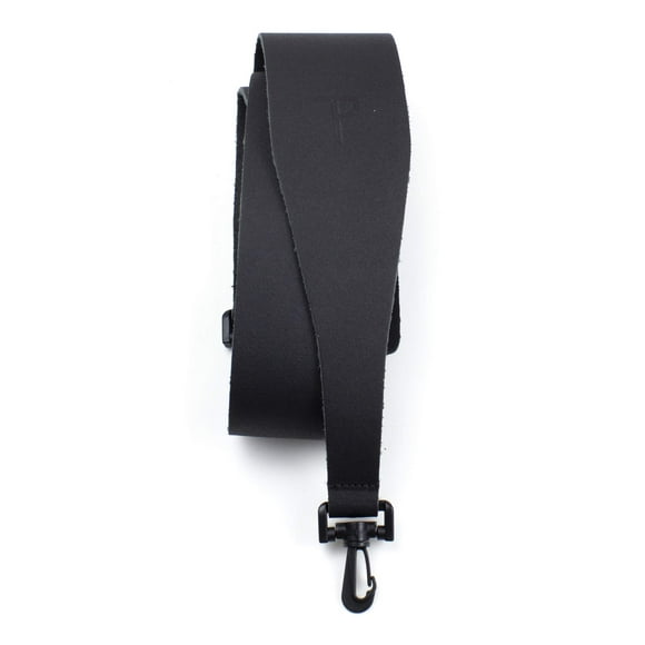 Perri's Cuirs, Sangle de Guitare Banjo, Cuir Buffalo, Noir, Antidérapant, Classique, Adapté à Chaque Niveau, Standard, Compatible avec Tous les Systèmes de Verrouillage à Boutons