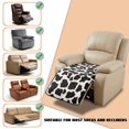 thumbnail image 6 of ZIATUBLES Black White Cow Print Recliner Chair Cover, Quilted Polyester Anti-Slip Furniture Protector, Washable Pets Friendly Recliner Couch Slipcover for Living Room, 6 of 8
