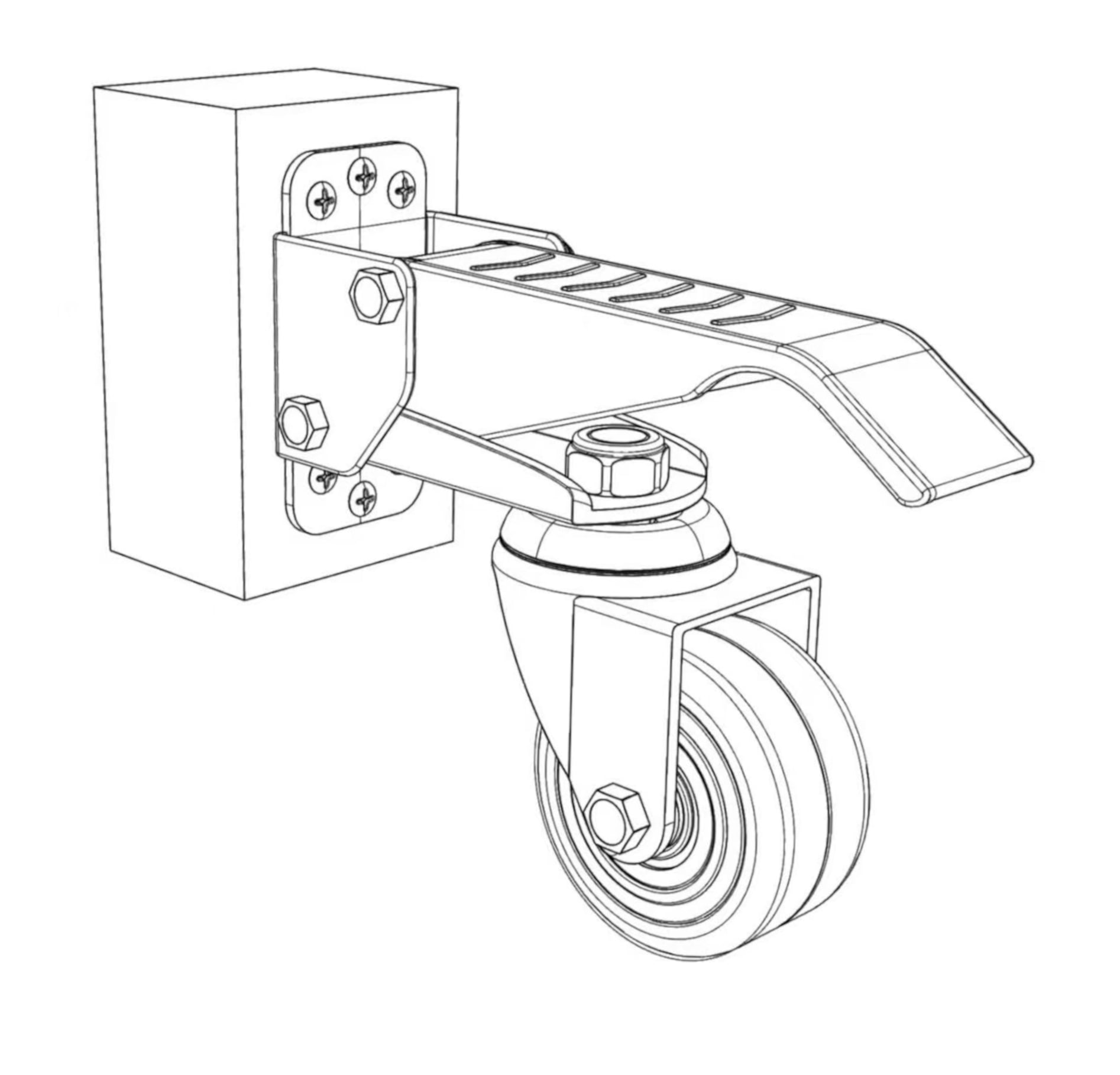 WEN Retractable Workbench Casters, 3Inch Diameter Wheels, 800Pound
