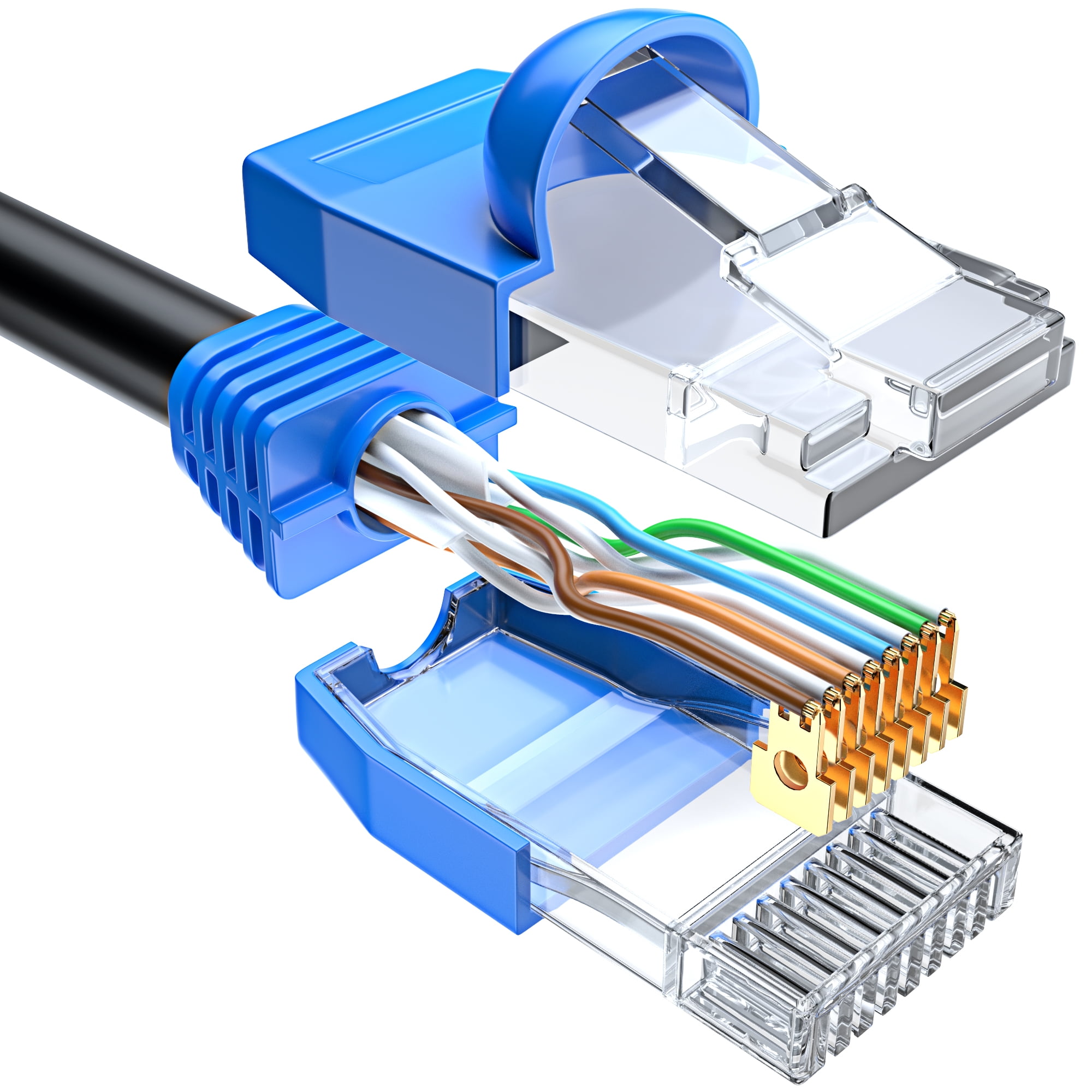 Maximm Cat6 Outdoor Cable 250 Feet - Black - Solid Copper 550Mhz, Waterproof Ethernet Cable Suitable For Direct Burial Installations. Electronic_Cable
