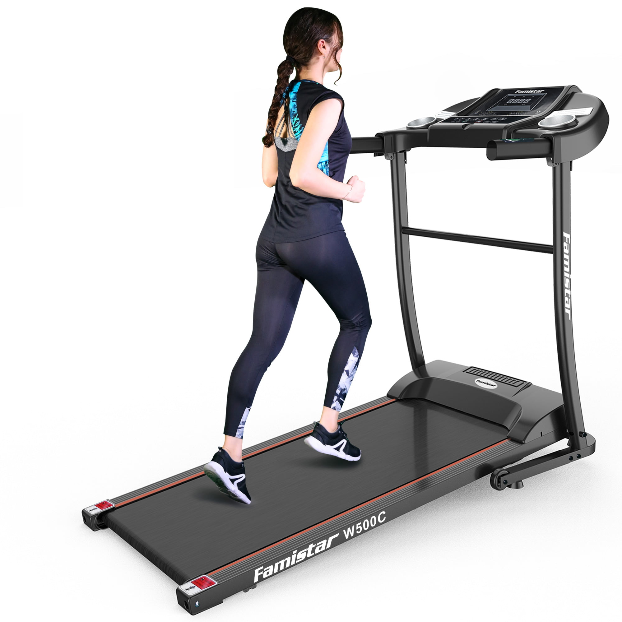 Famistar W500C Folding Treadmills for Home, 3 Levels Incline Electric