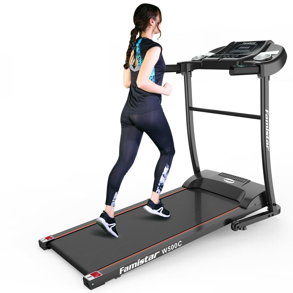 Famistar W500C Folding Treadmills for Home, 3 Levels Incline Electric ...
