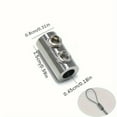 thumbnail image 2 of 10pcs Adjustable Stainless Steel Wire Rope Lock Clamps - Self-Locking Fasteners for Home Renovation - Double Hole Telescopic, 2 of 5