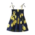 thumbnail image 1 of Vestido halter de limón para niñas Vestido floral de verano para niña bebé, 1 of 8