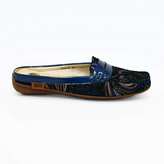 1936 Boutique Style 1639-29 Leather Backless Mules
