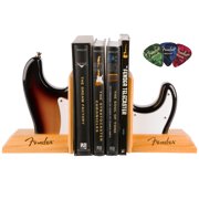 Fender Sunburst Strat Body Bookends Bundle with Picks