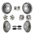 thumbnail image 1 of Transit Auto Front Rear Wheel Hub Bearings Assembly Coated Disc Brake Rotors and Semi-Metallic Pads Kit (10Pc) for Car 2002-2004 Honda Odyssey - Left Right Side (Driver Passenger) KBB-107976, 1 of 10