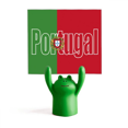 thumbnail image 1 of Portugal Country Flag nombre Estante de notas, estante de ranas de animales de dibujos animados, 1 of 3