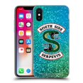 thumbnail image 1 of Head Case Designs Officially Licensed Riverdale South Side Serpents Glitter Print Logo Soft Gel Case Compatible with Apple iPhone X / iPhone XS, 1 of 7