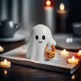 thumbnail image 1 of Estatua de fantasma de resina pulida, bonita estatua de fantasma pequeña, decoración de Halloween para escritorio, oficina y hogar. Estatua de fantasma de resina pulida, bonita estatua de, 1 of 6