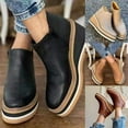 thumbnail image 1 of Short Boots Round Toe Side Zipper Autumn Winter Lightweight Wear-resistant Ankel Boots for Office, 1 of 8