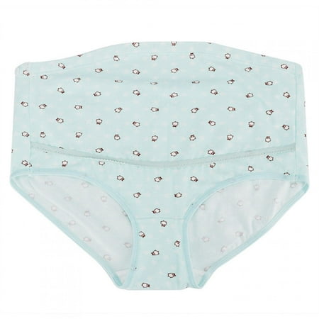 

Pregnant Women Underwear Maternity High Waist Bear Underwear Pregnant Women Cotton Panties(Blue XL)