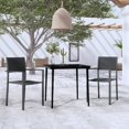 thumbnail image 1 of vidaXL 3 Piece Garden Dining Set Black, 1 of 5