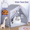 thumbnail image 2 of Carpa de juegos para niños SISTICKER para interiores con tapete y luces en forma de estrella, 2 of 7