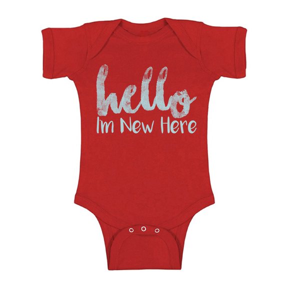 Awkward Styles Newborn Kids Birthday Gifts Boys Outfits Hello I am New Here One Piece I am New Here Romper I'm New Romper Girls Romper Blue One Piece Short Sleeve Baby Romper Lovely Baby Boy Romper