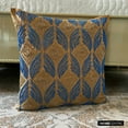 thumbnail image 4 of Cushion Covers, Decorative Pillow Covers 18x18 inch (45x45 cm) Blue, Silk Throw Pillow Covers, Handmade Pillow Covers, Geometric Pillow Covers, Contemporary Style - Moroccan Blue, 4 of 9