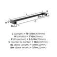 thumbnail image 6 of Amerock Monument Matte Black 18 inch (457mm) Towel Bar, 6 of 8