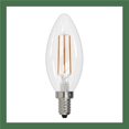 thumbnail image 1 of Bulbrite Pack of (4) 5W LED B11 3000K Filament Bulb (Clear Finish), 1 of 1