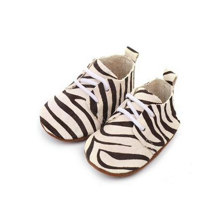 

Lacyhop Unisex Baby Crib Shoe Lace Up Casual Sneaker Soft Sole First Walking Shoes Daily Non-slip Flats Comfort Prewalker White Striped 6.5C