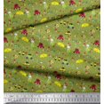 thumbnail image 3 of Soimoi Polyester Crepe Fabric Heart,Vehicles & Animals Cartoon Print Fabric by The Yard 52 Inch Wide, 3 of 3