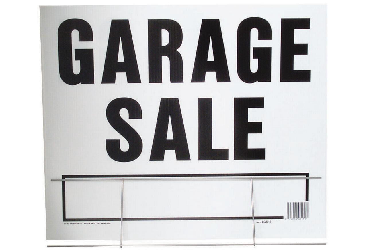 Hy-Ko Corrugated Plastic Sign, Garage Sale LGS-2