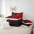 thumbnail image 6 of Manfei Romantic Eiffel Tower 7-Piece Twin Bedding Sets, Valentines Day Bedding Comforter Set, Black Red Love Heart Sheet Sets, Lightweight Room Decor, 6 of 8