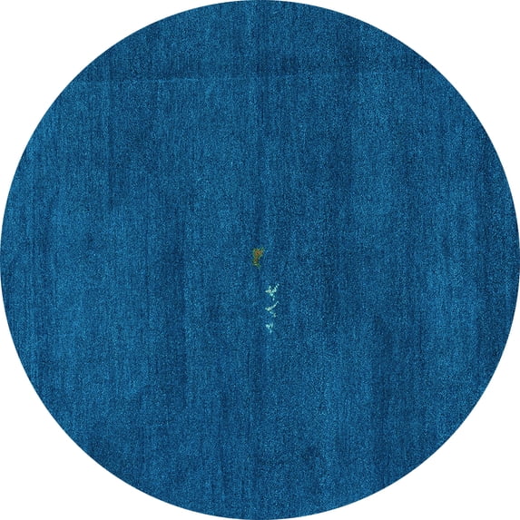 Ahgly Company Indoor Round Abstract Light Blue Modern Area Rugs, 8' Round