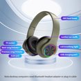 thumbnail image 6 of Bluetooth Headphones Over Ear, HiFi Stereo Sound, Intelligent Noise Reduction, Foldable, Long Battery Life 12H, 5.1 Bluetooth, Wired/Wireless, T-card Playback, with Charging Cable, 6 of 7