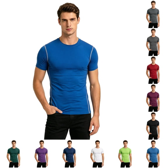 Men's T Shirts Short Sleeve Crew Neck Tshirts Mens Sun Protection Swim Shirts for Men