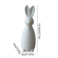 thumbnail image 3 of White Vintage Rabbit Figurine, Easter Wooden Rabbit, Vintage Easter Ornament, Easter Home Decor Indoor, Rabbit Gift Decor for Home, Shelf, Tabletop Decor & Easter Gifting, 1pc, 3 of 6