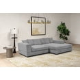 thumbnail image 3 of 109" L-shaped Comfy Sofa with 54 in. Reversible Chaise, High-resilient Foam Filled Sectional Couch, Detachable Cushion Cover Sofa for Living Room, 3 of 8