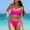 Hot Pink, variant on Underwire Bikini Sets for Women Womens Cheeky Bikini Sets Ruched Two Piece Swimsuit Drawstring Mid Waisted Bathing Suit Summer Swim Suits Black XXL