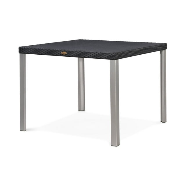 Lagoon Mesa de Comedor Cuadrada Tipo Rattan de Polipropileno con Patas de Acero, Protección UV, Resistente a Exteriores, Modelo Oslo Lagoon Mesa Oslo