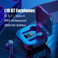 thumbnail image 3 of L10 BT5.1 Auriculares inalámbricos Auriculares intrauditivos Pantalla LED/Reducción de ruido/Control táctil/IPX4, 3 of 8