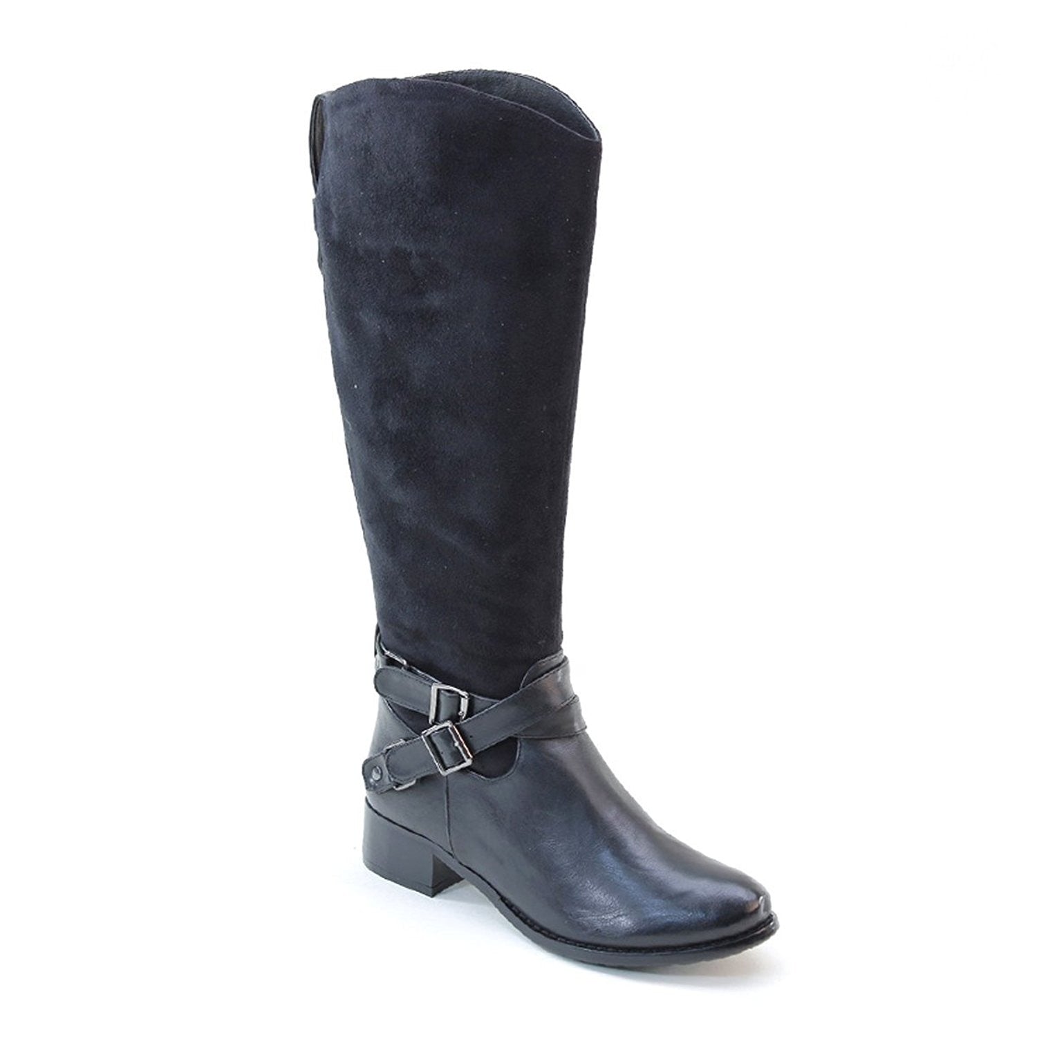 Vegan Suede \u0026 Leather Riding Ankle 