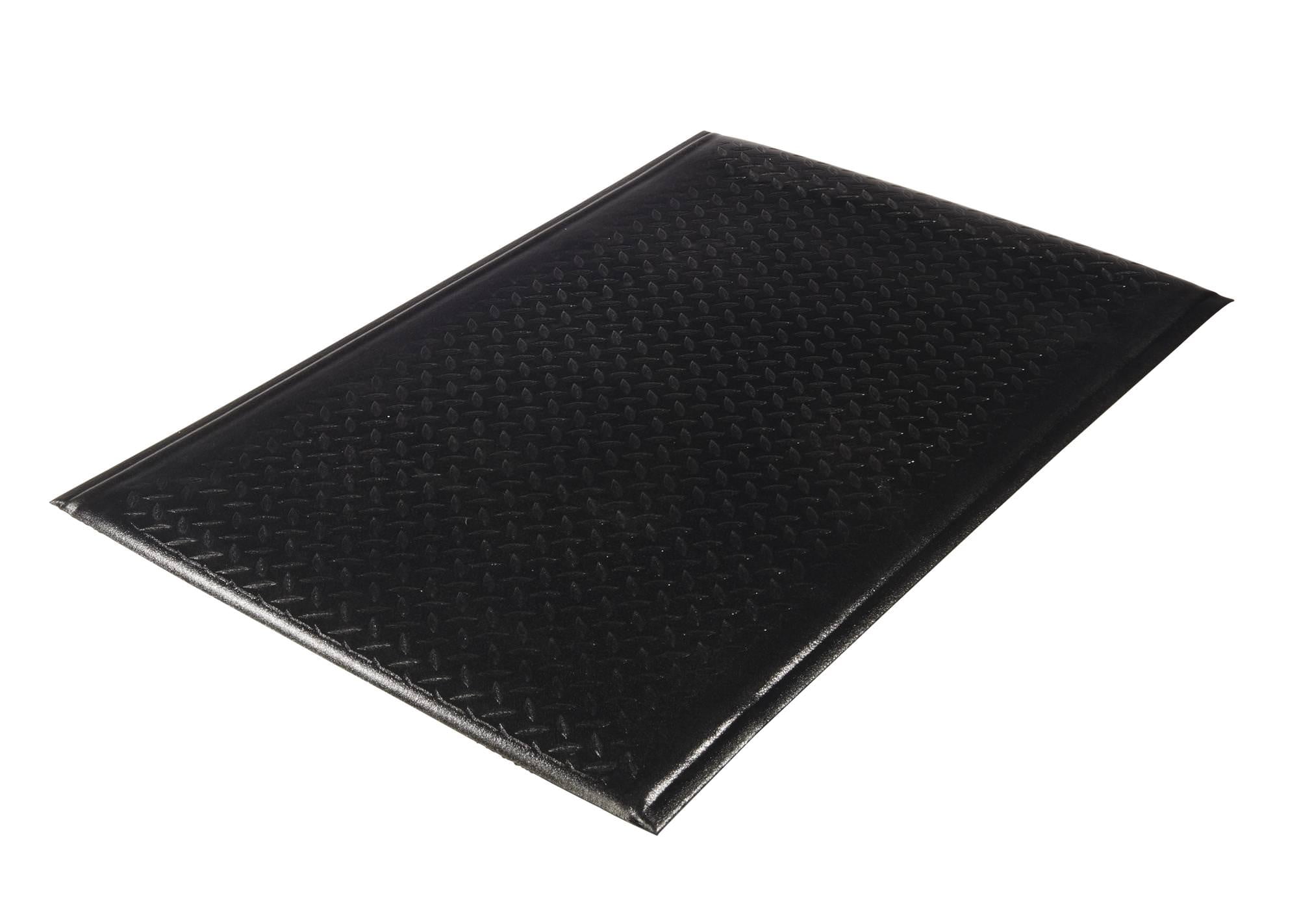 Reduces fatigue and discomfort 2x60 Guardian Air Step  Anti-Fatigue Floor Mat Black Vinyl Can be easily cut to fit any space 