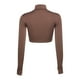 thumbnail image 5 of Tops de mujer Cuello alto Color sólido Corto Ombligo expuesto Sexy Camiseta de manga larga delgada Fridja hkj4081, 5 of 9