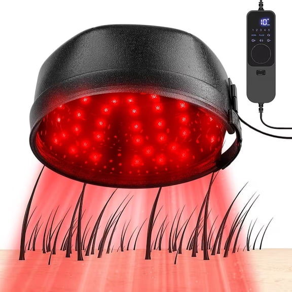 KTS 660nm Red & 850nm Infrared Light Hair Growth Cap, Laser Hair Regrowth Helmet with Digital Timer, Anti Hair Loss Scalp Therapy Device for Androgenetic Alopecia Postpartum Thinning Hair for Men Wom