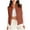 Orange, variant on KIHOUT Spring Winter Warm Coat Women's Winter Outwear Quilted Stand Collar Zip Up Padded Gilet Coat With Pockets,Size S-2XL