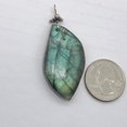 thumbnail image 4 of Labradorite Sterling Silver Drop Pendant | 2" Long | Blue Green |, 4 of 9